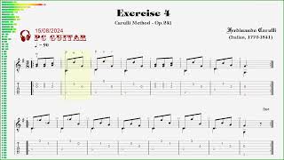 Carulli method Exercise 04 Valse guitar [upl. by Lombardy]