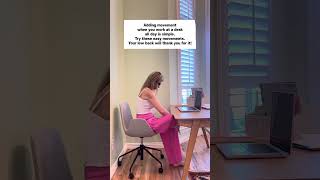 Simple Desk Exercises for Low Back Pain Relief  Quick Movements to Relieve Tension [upl. by Aivon]