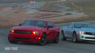 2011 Ford Mustang V6 vs 2010 Chevrolet Camaro 2LT  Comparison Test [upl. by Eckhardt]