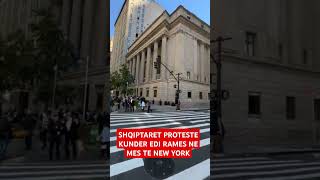 SHQIPTARET PROTESTE KUNDER EDI RAMES NE MES TE NEW YORK edirama protest shqip albania diaspora [upl. by Sy]