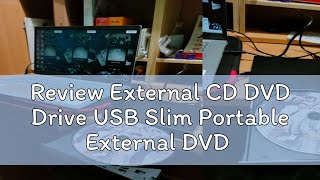 Review External CD DVD Drive USB Slim Portable External DVD Player DVD CDRW Burner Driver LaptopPC [upl. by Freemon]