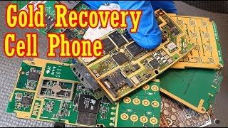 gold recovery from cell phone scrap boards [upl. by Irual]