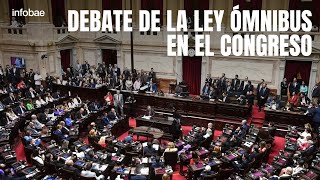 Debate de la Ley Ómnibus en el Congreso primera sesión [upl. by Olonam]