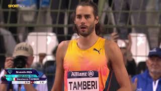 Gianmarco Tamberi vince la Diamond League 2024 saltando 234 a Bruxelles [upl. by Perkins]