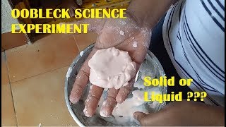 how to make oobleck with flour  oobleck fun science project oobleck solid or liquid [upl. by Oicangi284]