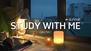 3HOUR STUDY WITH ME  Calm Piano ️🎹 Rain sounds🌧️  Pomodoro 5010  Rainy Day [upl. by Amir325]