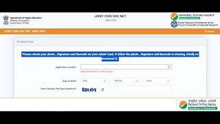 NTA CSIR UGC NET 2024 Exam Admit Card  NTA Admit Card 2024  CSIR UGC NET 2024 Exam Admit Card [upl. by Annmarie962]