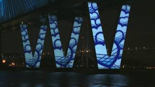 Queensferry Crossing  South pier projections highlights [upl. by Rosetta]