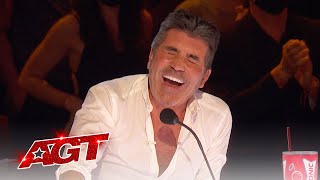 Simon Cowell CANT Stop Laughing 😂  AGT 2021  Shorts [upl. by Llennoc]