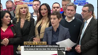 Brnabić Na uzorku od 50 procenata imamo 471 posto podrške [upl. by Suhsoj]