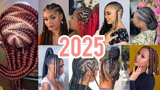 Simple amp Latest Braids Hairstyles 2025  New African Braids Hairstyles 2024 [upl. by Aura]