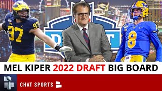 Mel Kiper’s 2022 NFL Draft Big Board ESPN Top 25 Prospect Rankings Ft Derek Stingley Kenny Pickett [upl. by Ahsema]