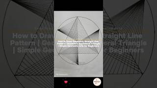 How to Draw Geometric Straight Line Pattern  Geometric Equilateral Triangle  Arts for Beginners [upl. by Nail]