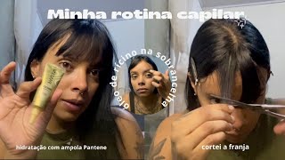 MINHA ROTINA CAPILAR  cuidando do cabelo antes de aplicar o henê amp óleo de rícino na sobrancelha ✨ [upl. by Assenna383]