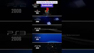 Playstation Startup Screen Evolution ps1 ps2 ps3 ps4 ps5 ps playstation sony shorts [upl. by Nodnab]