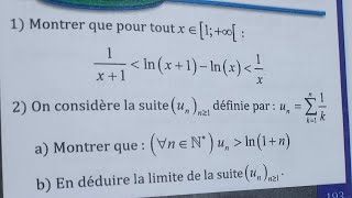 Logarithme népérien exercice36 Moufid partie 72Bac SM biof202324 [upl. by Atnahsa231]