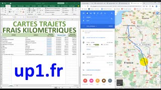 ExcelVBA Cartes Trajets Frais Kilométriques [upl. by Bashee]