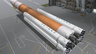 KSP Falcon 9 boosted SLS to the moon in RO [upl. by Hoo]