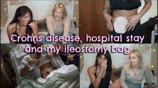 MY MONTH IN HOSPITAL  CROHNS DISEASE  MY ILEOSTOMY BAG [upl. by Delainey]