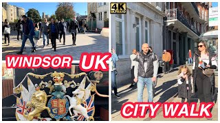 England Uk 🇬🇧 Windsor Town Walking Tour Castle Town Centre 2024 [upl. by Namzaj28]