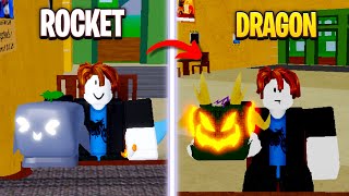 Trading From Rocket To Dragon As NOOB In One Video Blox Fruits [upl. by Dianuj601]