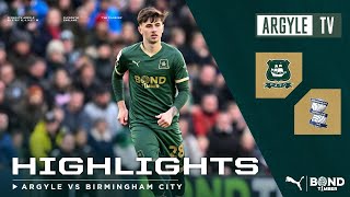 Plymouth Argyle v Birmingham City highlights [upl. by Gnohp]