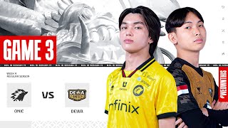 ONIC vs DEWA UNITED ESPORTS  Regular Season Week 4 Day 1  Game 3  MPLIDS13 [upl. by Ailyn]