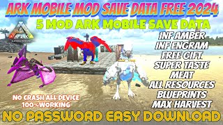 ARK MOBILE SAVE DATA  CASUAL BRUTAL  LVL 100  INF AMBER amp ENGRAM  WEAPON amp TEK BP  MAX HARVEST [upl. by Aisilef]