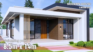 Modern House  House Design idea  85m x 14m with Swimming pool [upl. by Burke]