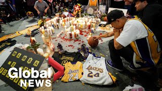 Kobe Bryant death Tributes pour in amid chopper crash investigation [upl. by Schaper448]