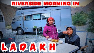 EP 379😍OMG😍WE FOUND A HEAVENLY PLACE TO PARK OUR CAMPERVANS IN LADAKH RIVERSIDE CAMPING IN LADAKH [upl. by Lammaj459]