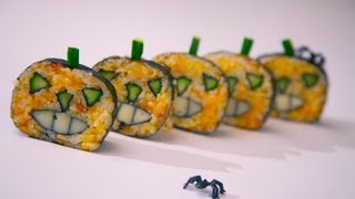 Como preparar sushi maki para Halloween  How to make Halloween Sushi [upl. by Derman110]