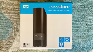 Good Enough WD easystore 4TB External USB 30 Hard Drive Unboxing  First Impressions [upl. by Nabalas640]