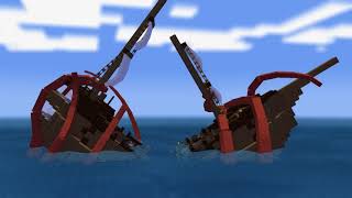 Pirates of the Caribbean Kraken Scene made in mine imator  Full Animation [upl. by Anigroeg]