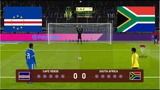 South Africa vs Cape Verde penalty Africa Cup of Nations Football simulation Gameplay PC [upl. by Saudra]