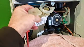 How To Remove Worcester Boiler Condensate Trap For Cleaning [upl. by Nnailuj]