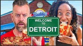 Brits Try Detroit Style Pizza For The First Time In Detroit Episode 2 [upl. by Redleh]