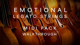 Emotional Legato Strings Midi Pack  Track Walkthrough [upl. by Sophy]