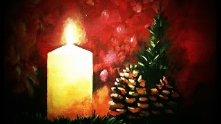 festliches Weihnachtsmotiv Teil 12  Anfänger  Acryl malen  Karte gestalten [upl. by Wilma]