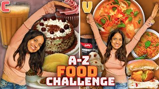 Eating In Alphabetical Order for 24 HOURS A to Z Food Challenge [upl. by Aerbma]