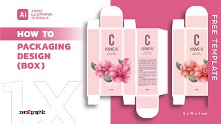 How to Create Packaging Design Cosmetic Box in Adobe Illustrator CC 2020 [upl. by Nyledam]