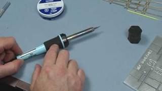 Using The 35W Weller Soldering Iron For Model Railroad Trackwork [upl. by Nwahsek]