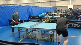 2024 NSW veterans table tennis div 2 Hondy Liu vs Sam Miller set one [upl. by Ahsienor]