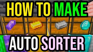 EASIEST AUTO SORTER in Minecraft Bedrock 2024  Item Storage System Tutorial [upl. by Reinhart994]