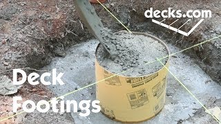 How to Build Deck Footings [upl. by Alyehc330]