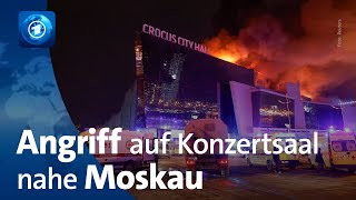 Moskau Angriff in Konzertsaal – laut russischem Inlandsgeheimdienst mindestens 40 Tote [upl. by Acessej]