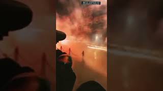 Georgia protesters fire fireworks at policeShortsshortsvideo reels foryou foryoupage georgia [upl. by Gerdy]