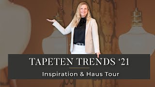 Tapeten Trends 2021  Flur Treppenhaus Wohnen amp Bad TrendHausTour 2021 [upl. by Charters]