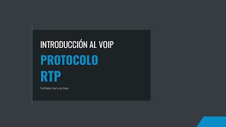 Protocolo RTP [upl. by Yrrah]