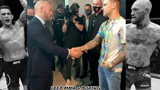 CONOR MCGREGOR amp DUSTIN POIRIER SHOW RESPECT RIGHT AFTER FIGHT CHANDLER amp POIRIER MEET POST UFC257 [upl. by Bluefield]